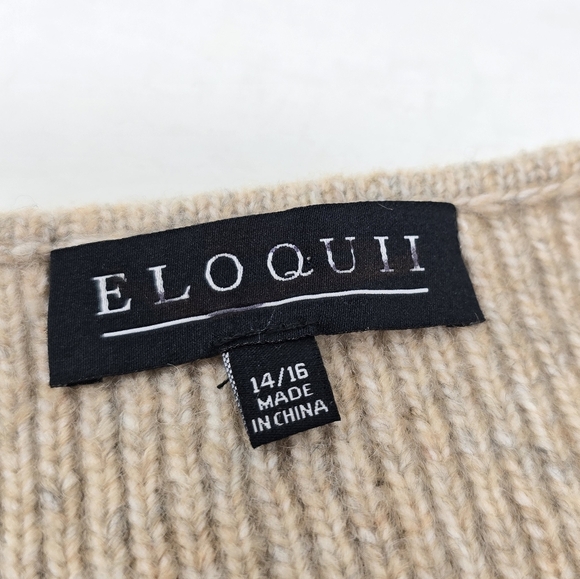 New Eloquii Knitted Bralette Cropped Top Neutral Tan Cream 14/16 - Picture 4 of 6